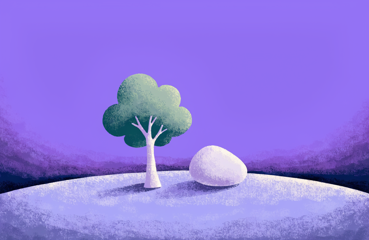 Forest's visual depictaion is a tree, while Yappie is a blob who loves pebbles.