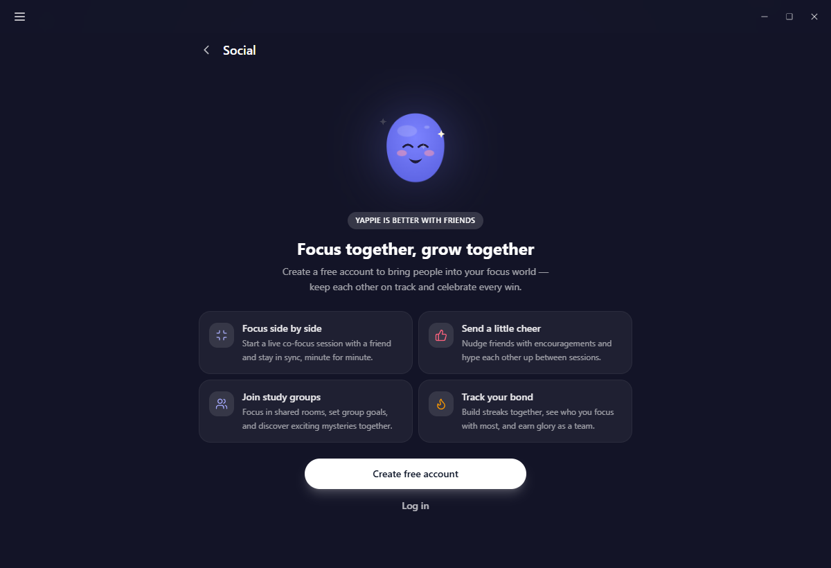 The Friends page on desktop, showing an invite code, a box to paste a friend's code, and friend rows with their pets